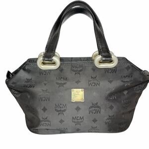 MCM Black Nylon Monogram Tote Bag – Smooth Zipper, Clean Interior